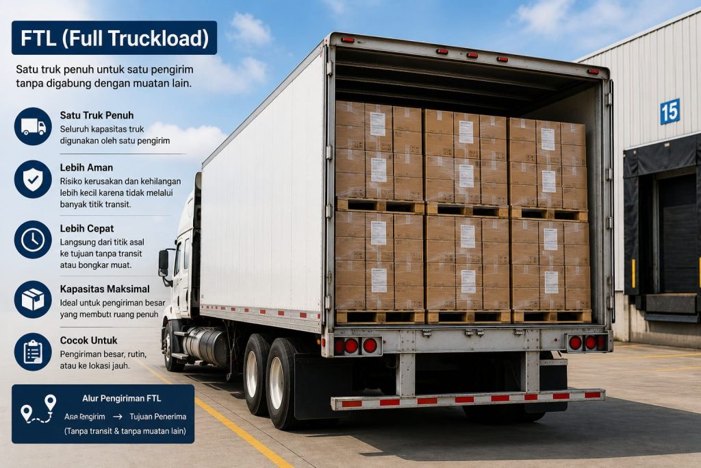 Jenis-Jenis Layanan Pengiriman Pallet FTL (Full Truckload)