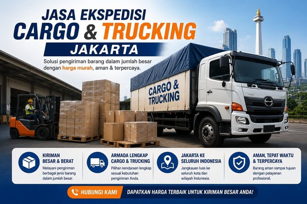 jasa kirim ekspedisi cargo dan truk jakarta murah bisa dijemput